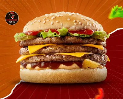 TRIPLE CHEESE BURGER
